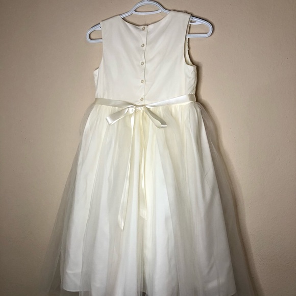 🎉🎉Host Pick!🎉🎉Flower Girl Tevolio Ivory Roses Tulle Dress - Picture 7 of 16